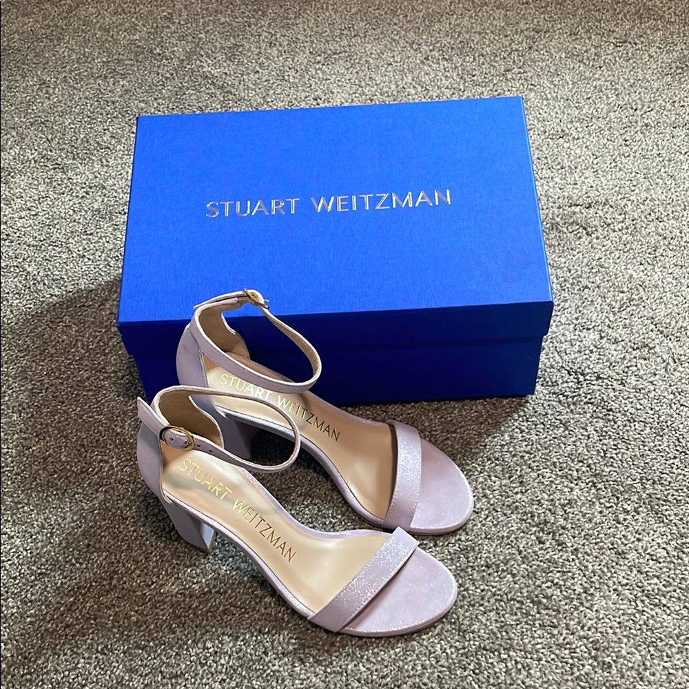 Stuart Weitzman Purple Heels Elegant Design